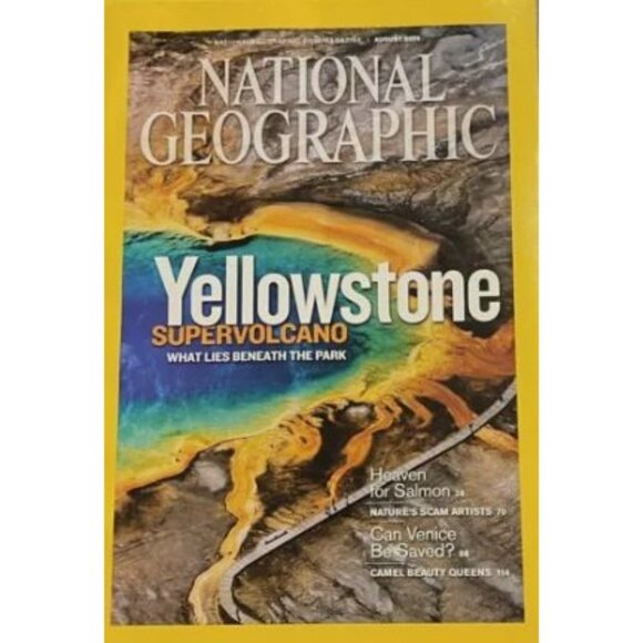 National Geographic Magazine August 2016 Featuring Yellowstone Supervolcano - Picture 1 of 3